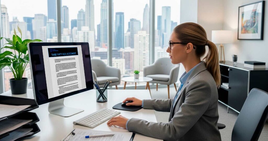 Woman office computer